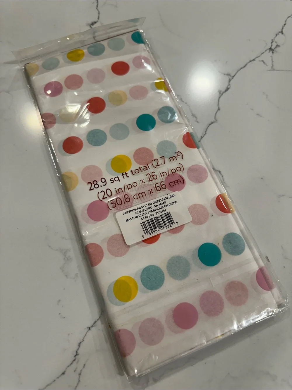 Papyrus Polka Dot Tissue Paper in Pastels